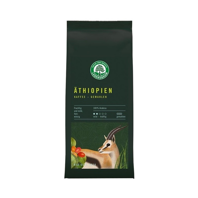 Cafea Bio Macinata Etiopiana - 100 % Arabica, 250 g Lebensbaum