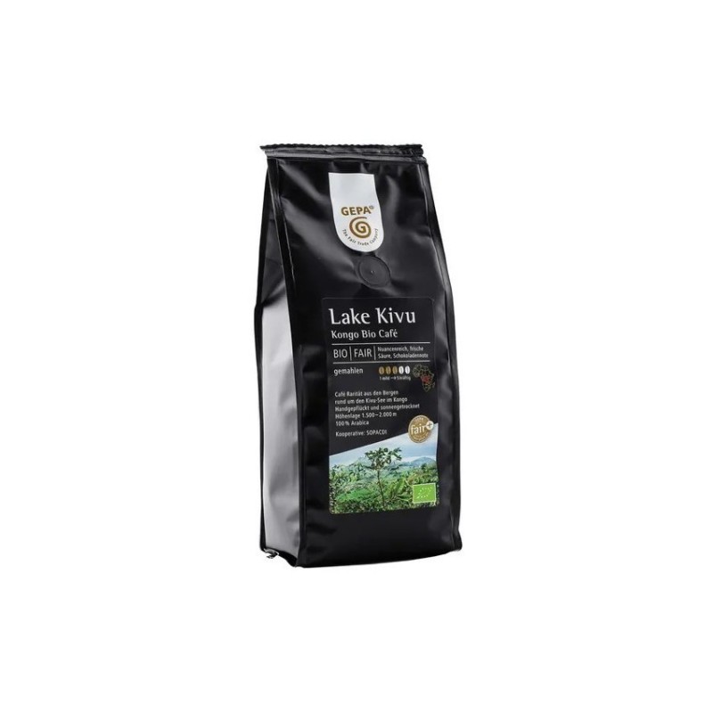 Cafea Bio Macinata Lake Kivu, 250 g, Gepa