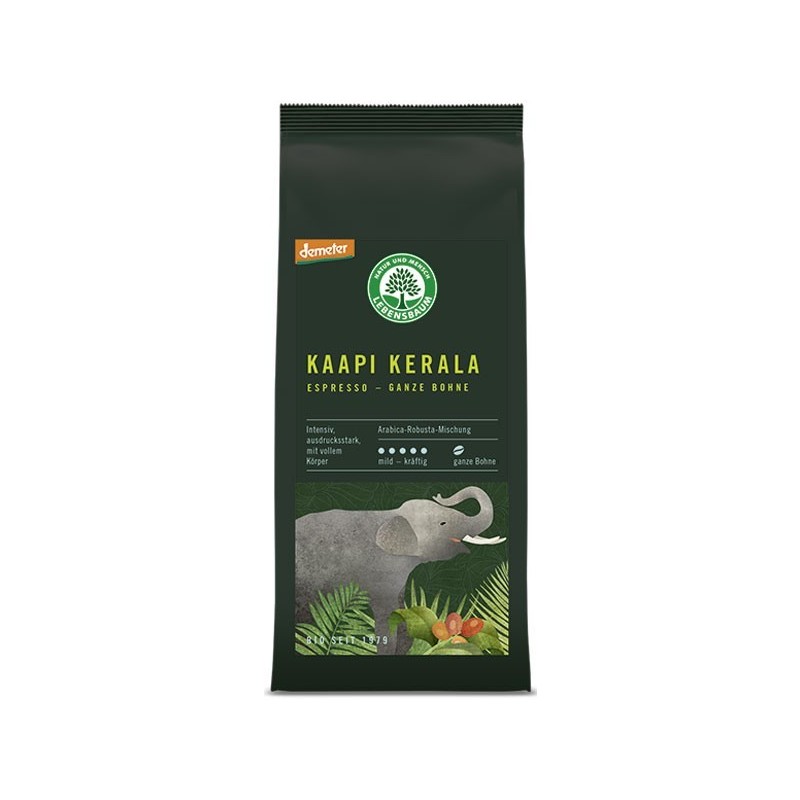 Cafea Boabe Bio Expresso Kaapi Kerala, 250g Lebensbaum