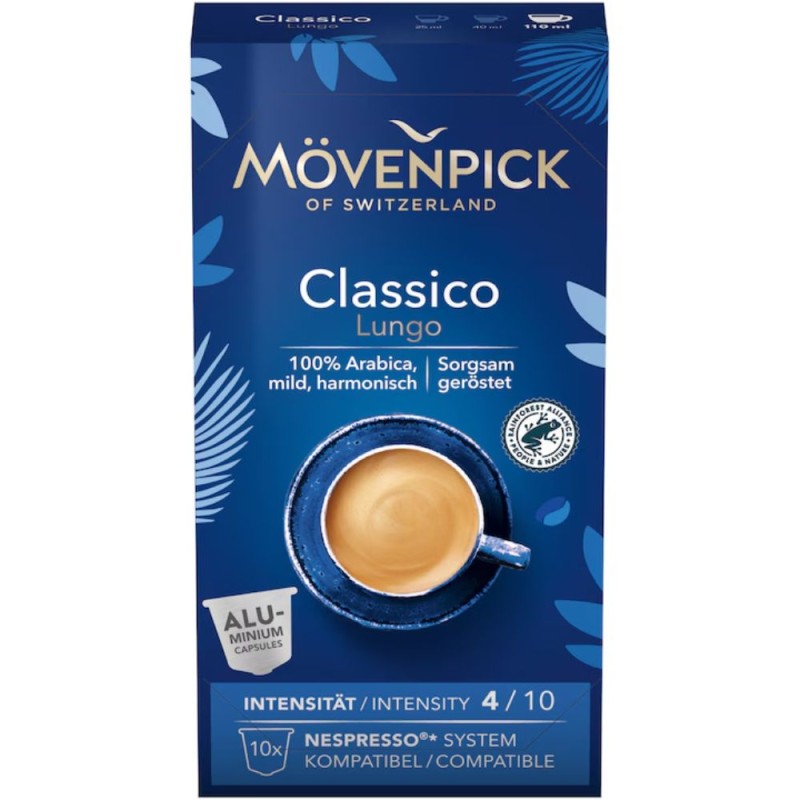 Cafea Capsule, Movenpick Clasico Lungo, 5,7 g, 10 Capsule