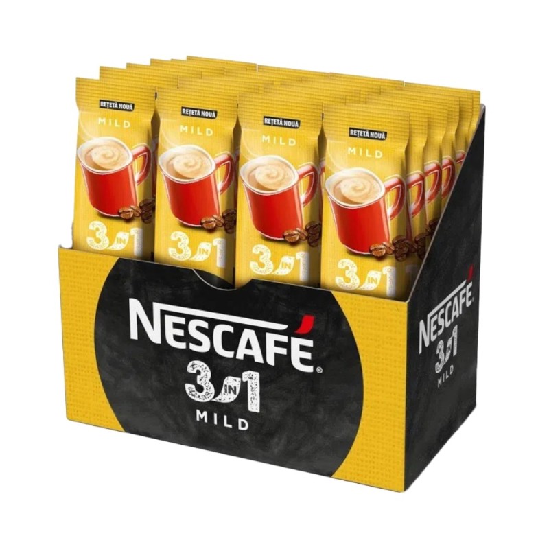 Cafea Instant, Nescafe, 3 in 1 Mild, 24 Plicuri x 15 g