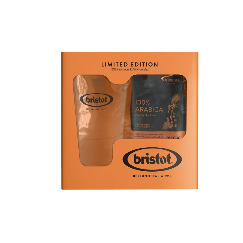 Cafea Macinata 100% Arabica, 250 g + 1 Pahar Latte