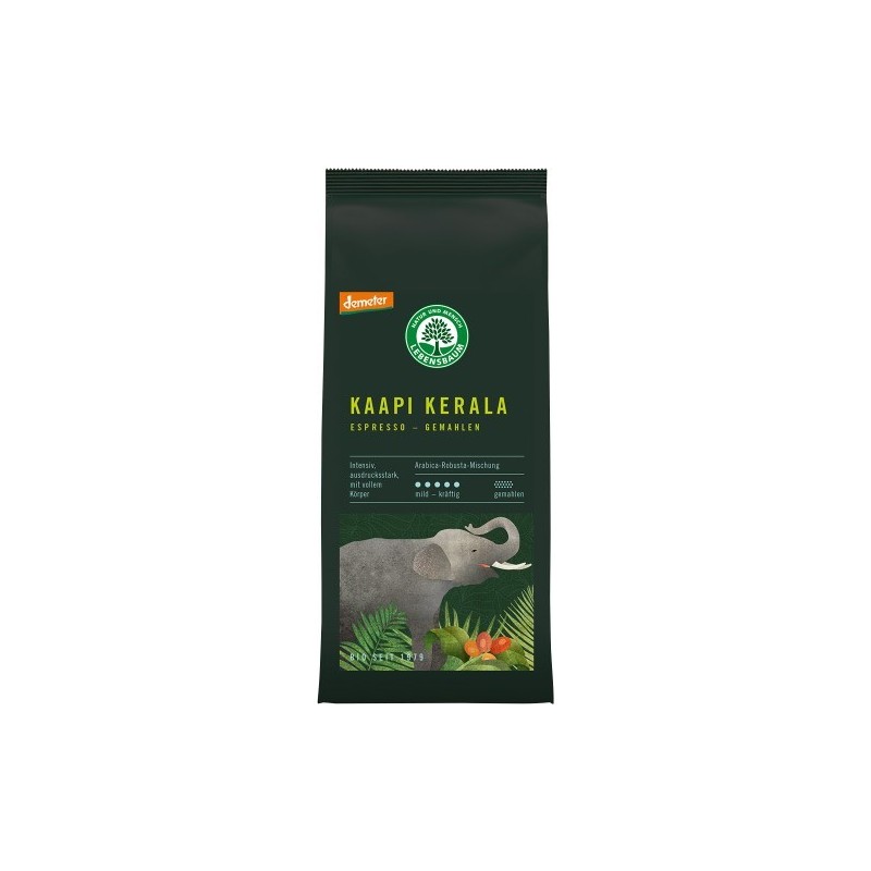 Cafea Macinata Expresso Kaapi kerala Bio - selectie Arabica si Robusta, 250g Lebensbaum