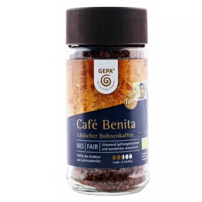 Cafea Solubila Benita Bio si Fairtrade, 100 g, Gepa