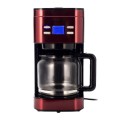 Cafetiera Daewoo DCM1000R, 1000 W, 1.5 l, Filtru Permanent, Timer 24 H, Indicator Nivel Apa, Design Ergonomic, Rosu/Negru