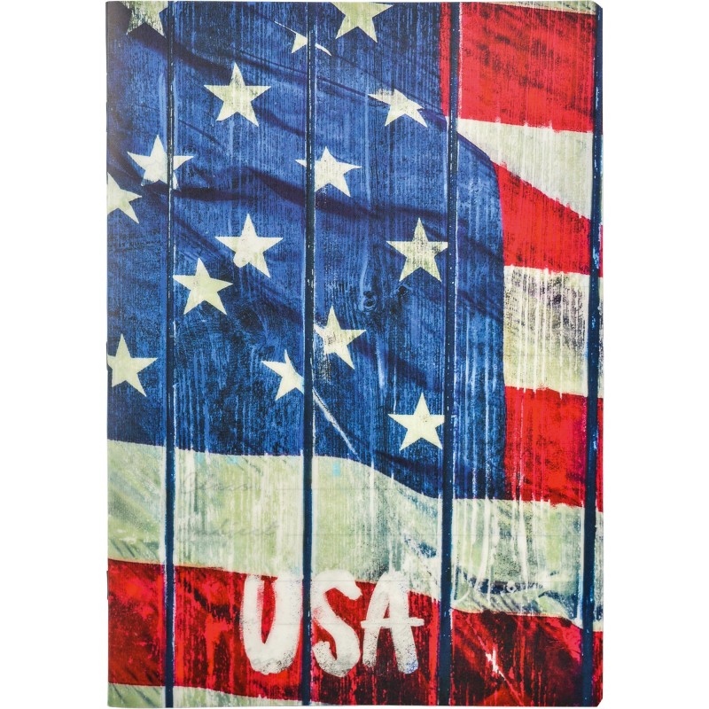 Caiet A4 Dictando, 52 file, 80 g, Coperta Drapel USA, Varianta 1