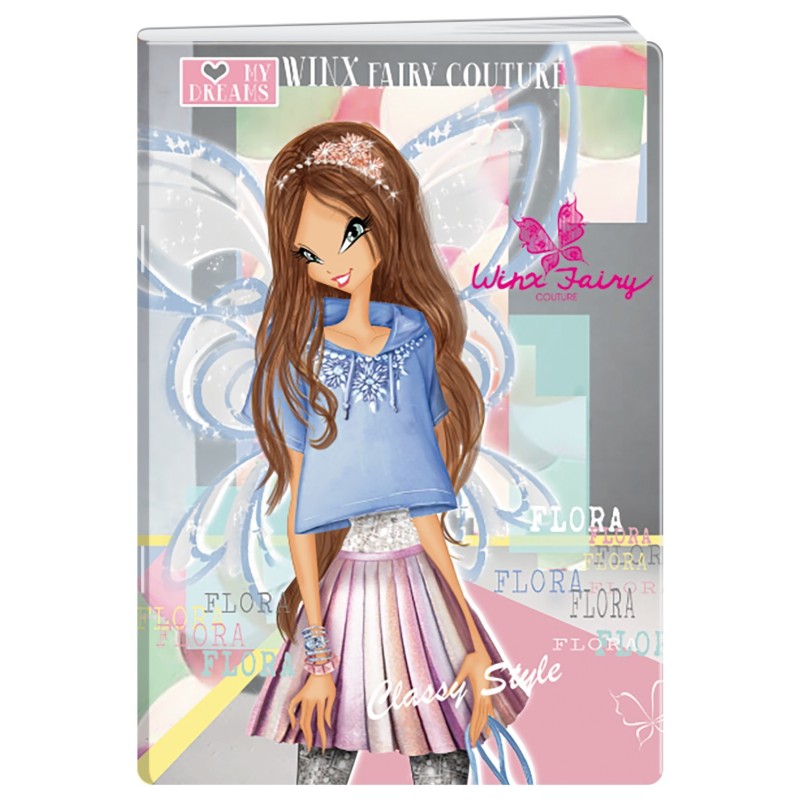 Caiet A4 Matematica, 40 File, 80 g, Coperta Winx Fairy Glitter, Varianta 2