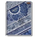 Caiet Dictando, Spira Metal, 96 File, Coperta DENIM, Varianta 1
