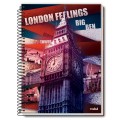 Caiet Dictando, Spira Metal, 96 File, Coperta London Feelings, Varianta 4