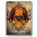 Caiet Dictando, Spira Metal, 96 File, Coperta Skull is Coolture, Varianta 1