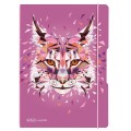 Caiet My Book Flex A4, 2 x 40 File Dictando  +  Matematica, Wild Animals Lynx