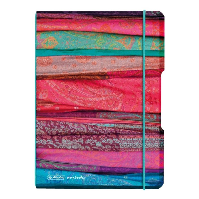 Caiet My Book Flex A5, 40 File, 80 g, Matematica Coperta PP, Scarfs cu Elastic Turcoaz