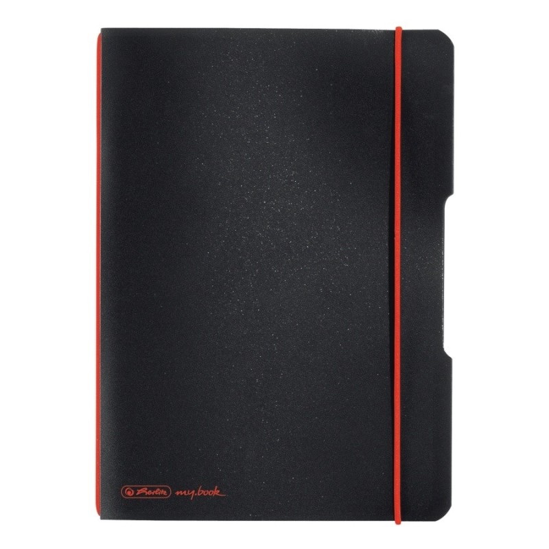 Caiet My Book Flex A5, 40 File, Dictando, Negru cu Logo Rosu
