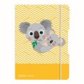 Caiet My.Book Flex, A5, 40 File, Patratele, Cute Animals Koala, Elastic Gri