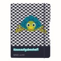 Caiet My.Book Flex, A5, 40 File, Patratele, Cute Animals Turtle, Elastic Negru