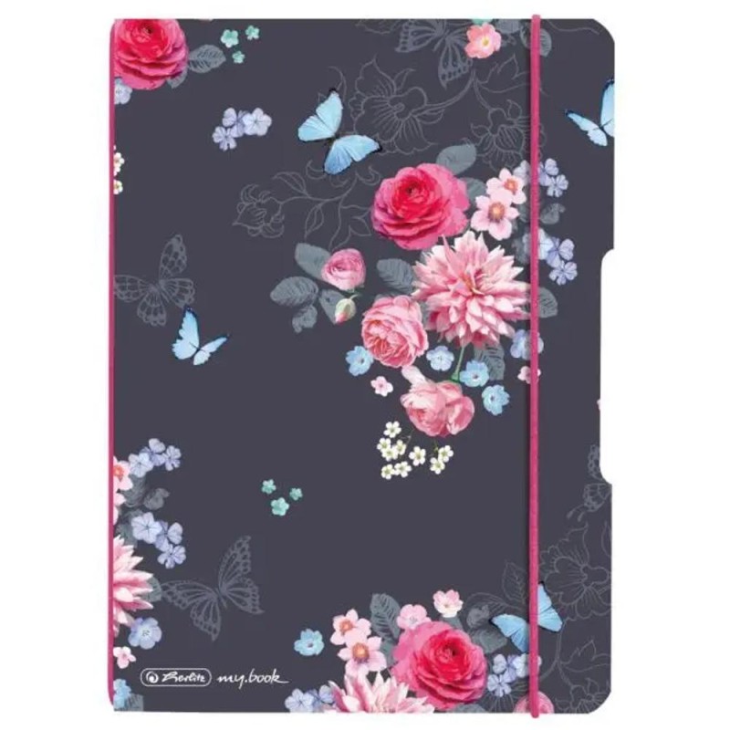 Caiet My.Book Flex, A6, 40 File, Patratele, Ladylike Flowers