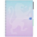 Caiet Organizator Oxford Project Book, A4 80 File, Hartie Optik 90 g / mp, Scribzee, Matematica, Gradient Pastel