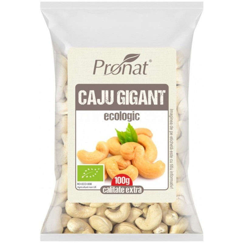 Caju Intreg, Natur, Bio, 100 g, Pronat