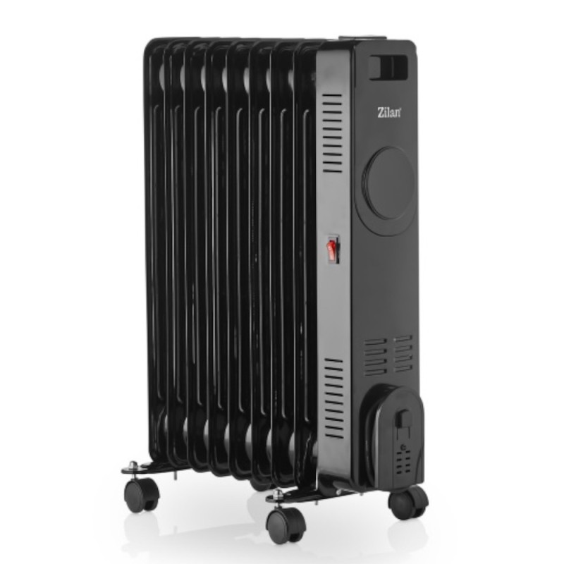 Calorifer cu 9 Elementi, Putere 2000W, Termostat Reglabil, Protectie la Rasturnare