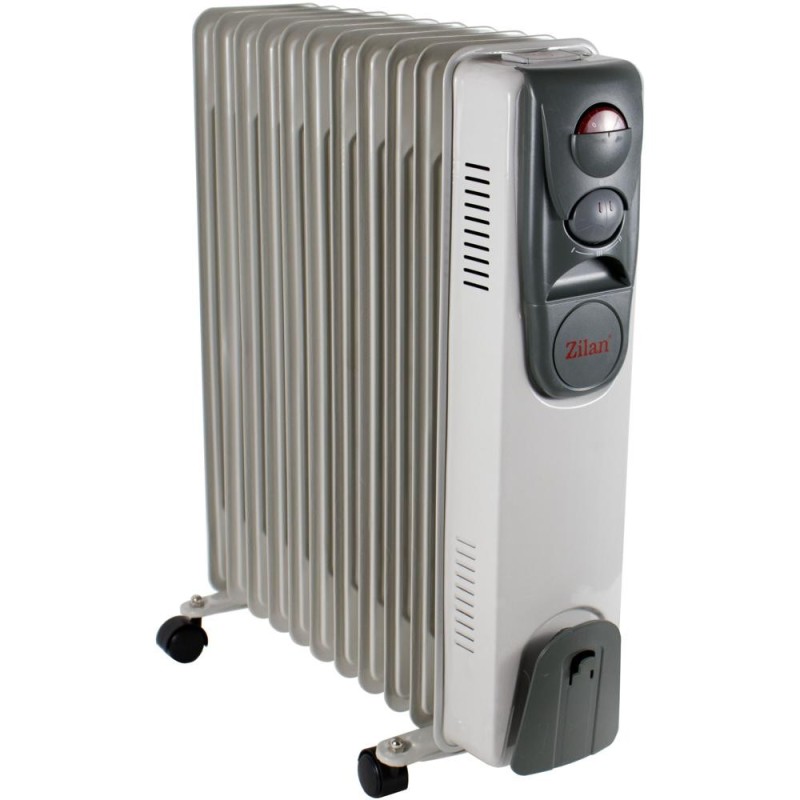 Calorifer Electric, 11 Elementi, Putere 2500W, Alb/Gri