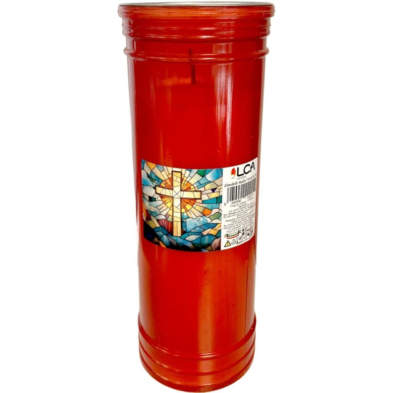 Candela cu Capac Anti-Vant, Rosie