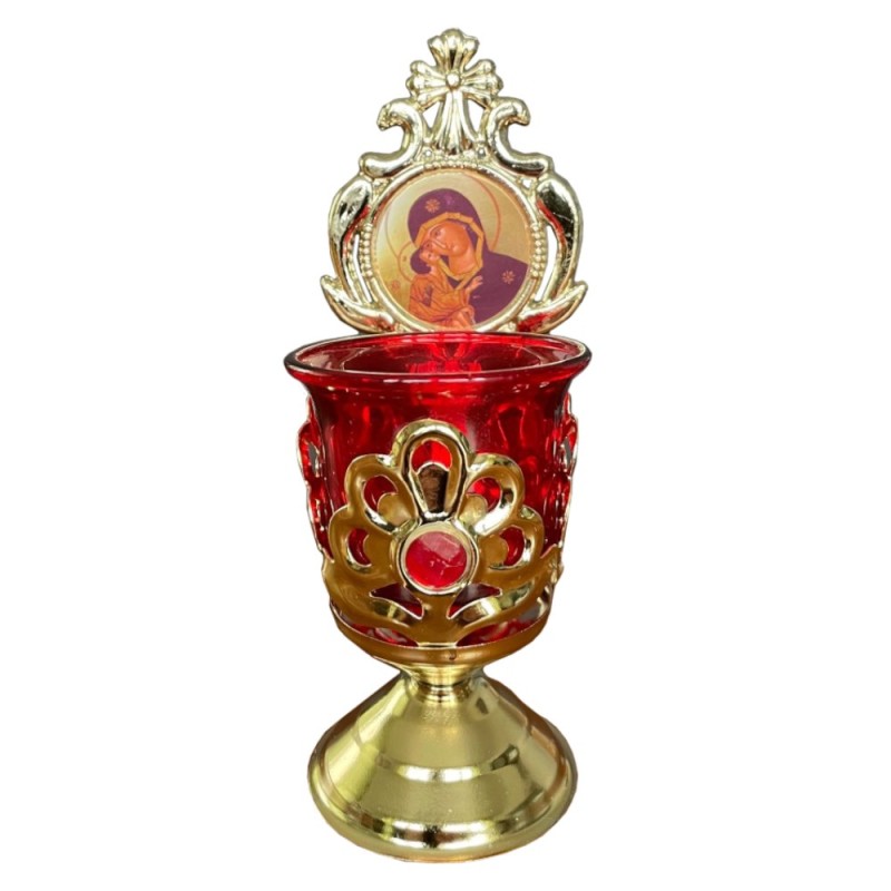 Candela de Masa cu Floare, Rosu