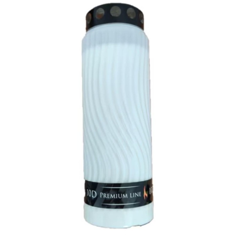 Candela din Plastic cu Capac, Premium Line, Alba, 240 Ore