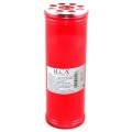 Candela din Plastic Rosu cu Capac Anti-Vant Italia, 55 Ore
