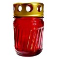 Candela din Sticla, Alb, fara Parfum, 3 Ore