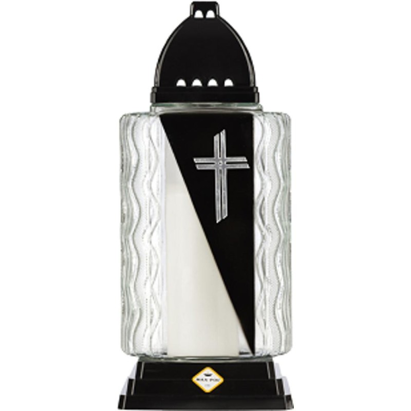 Candela din Sticla cu Cruce