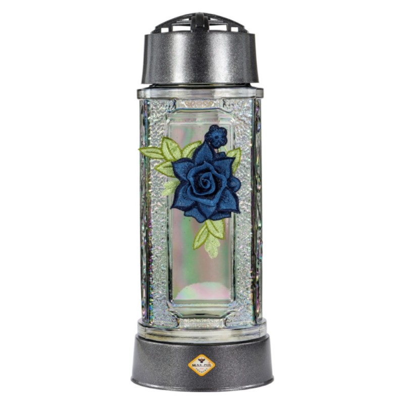 Candela din Sticla cu Trandafir, 72 Ore