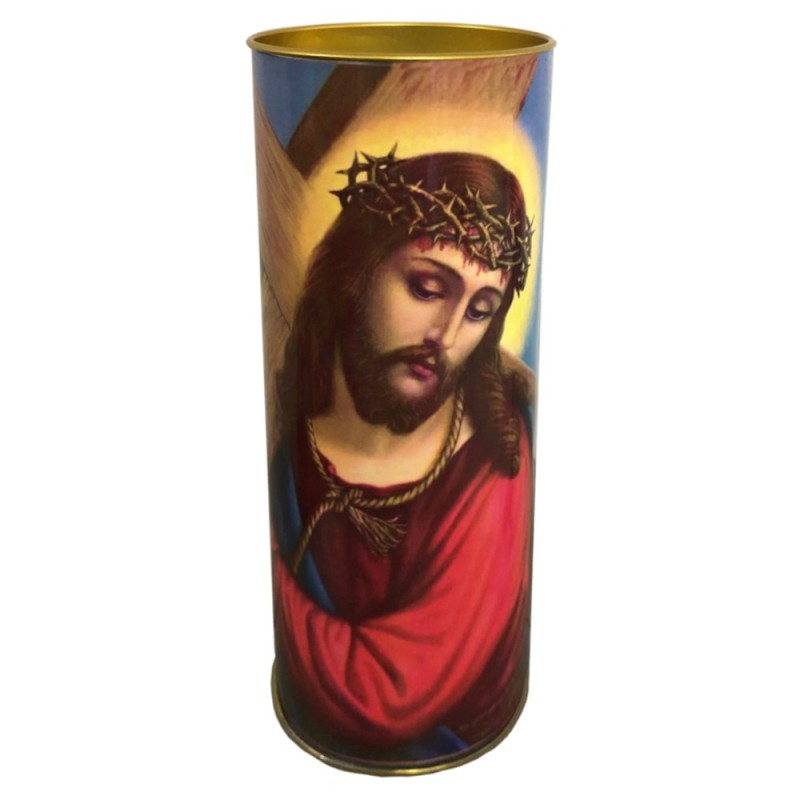 Candela Ecologica cu Capac Anti-Vant Hristos T40, 72 Ore