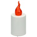 Candela Electronica Alba cu Flacara Rosie 110 x 45 mm, 60 Zile