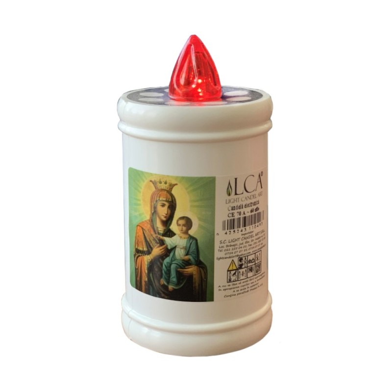 Candela Electronica Italia din Plastic Alb 60 Zile, Baterii Incluse