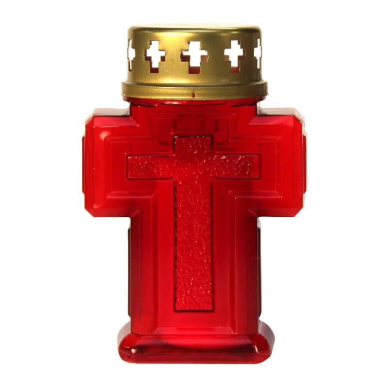Candela in Forma de Cruce Rosu, 15 Ore