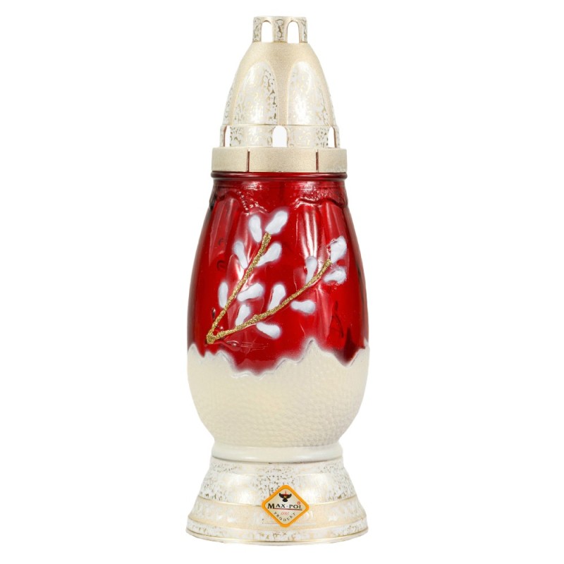 Candela Ou Pictata Manual, din Sticla, Rosie, Max-Pol