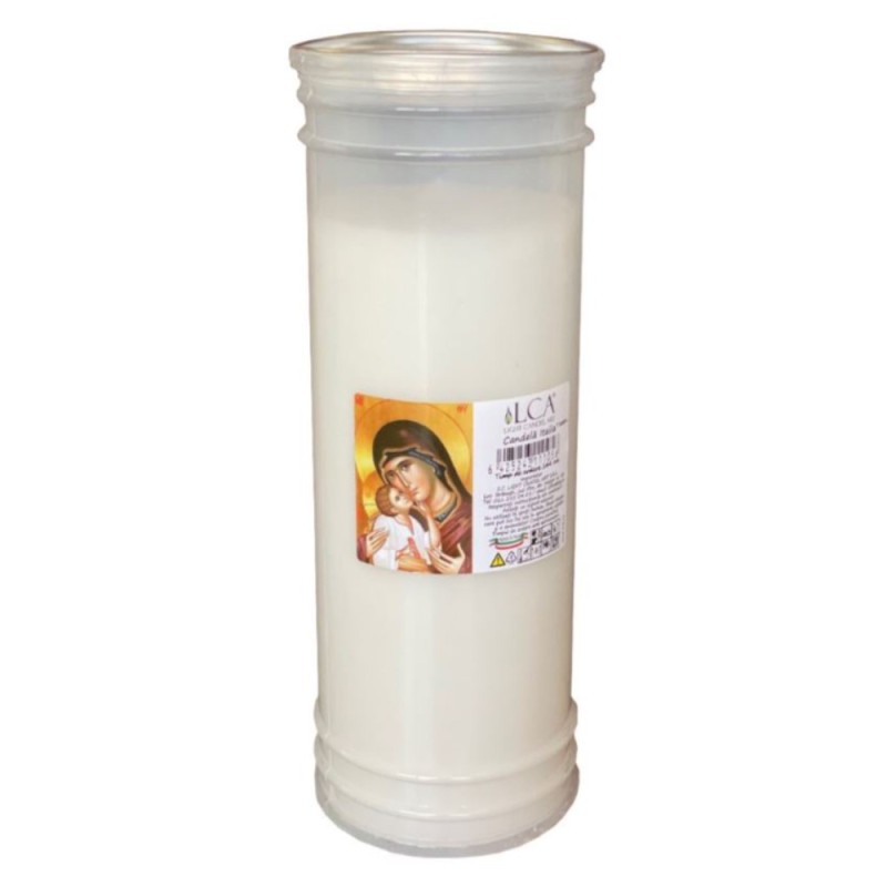 Candela Plastic cu Capac Anti-Vant Alb, 165 Ore