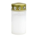 Candela Plastic cu Capac Auriu Alb Italia, 36 Ore