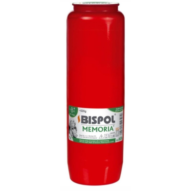 Candela Rezerva Bispol, Rosie, WO8, cu Ulei, 16 Bucati