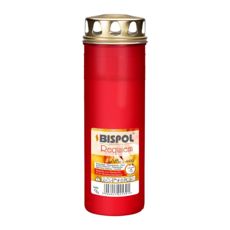 Candela Rosie din Plastic cu Capac, 120 Ore