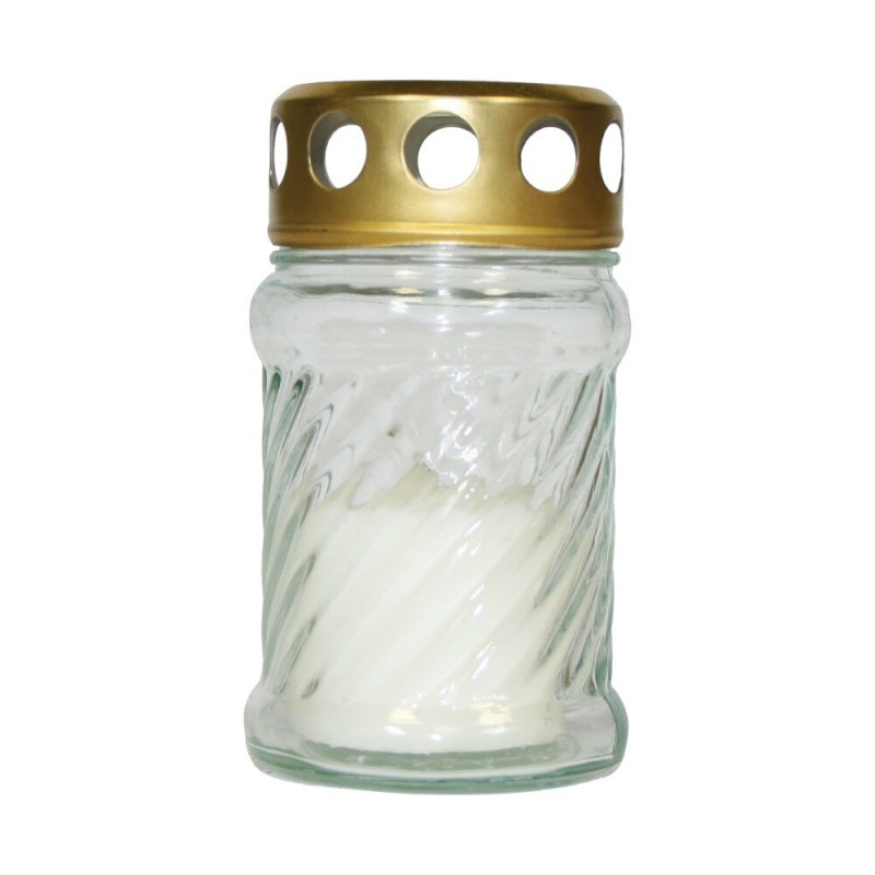 Candela Sticla 50 - 1E, Alb, 10 - 12 Ore