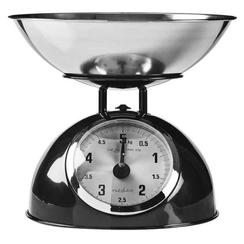 Cantar Analogic de Bucatarie cu Design Retro, Negru, Nedis