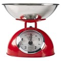Cantar Analogic de Bucatarie cu Design Retro, Rosu, Nedis