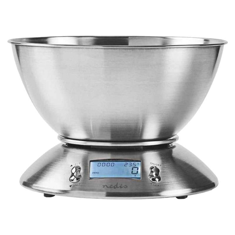Cantar Digital de Bucatarie cu Bol din Otel Inoxidabil, Nedis