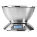 Cantar Digital de Bucatarie cu Bol din Otel Inoxidabil, Nedis