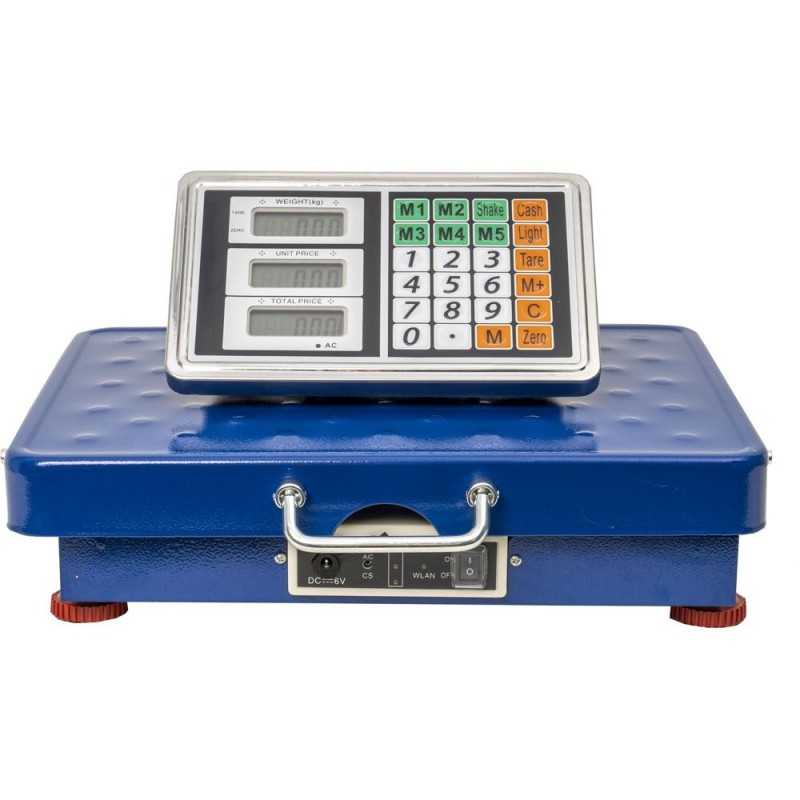 Cantar Electronic cu Platforma, fara Fir, 31 x 41 cm, Capacitate Maxima 150 kg, Albastru