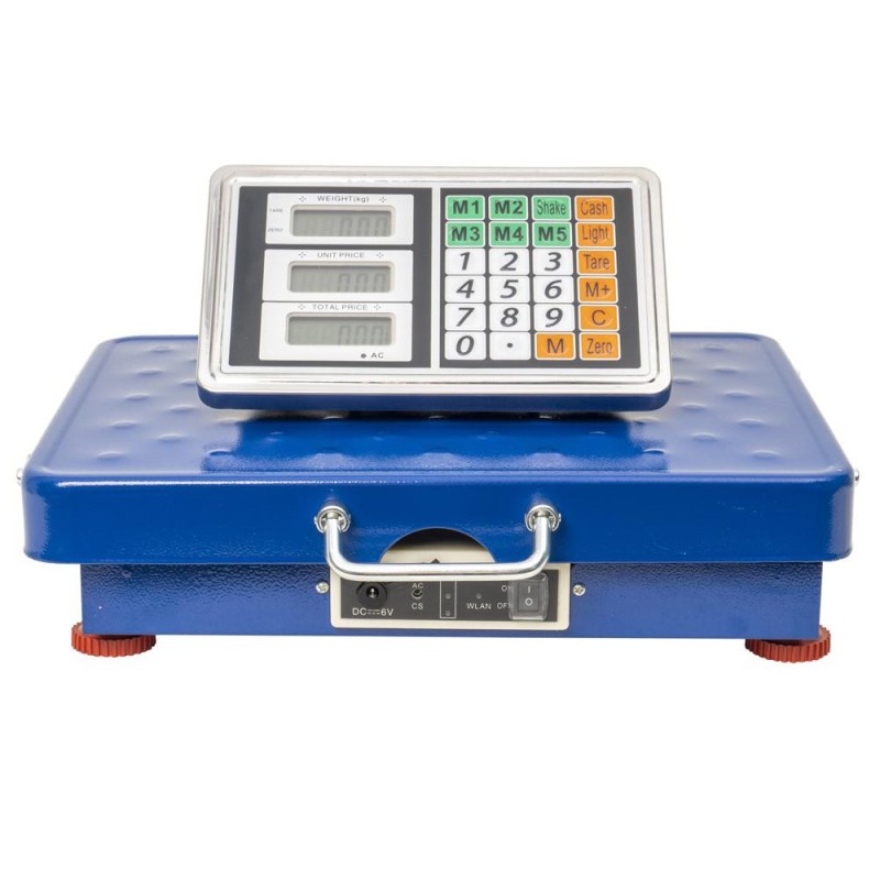 Cantar Electronic cu Platforma, fara Fir, 31 x 41 cm, Capacitate Maxima 200 kg, Albastru
