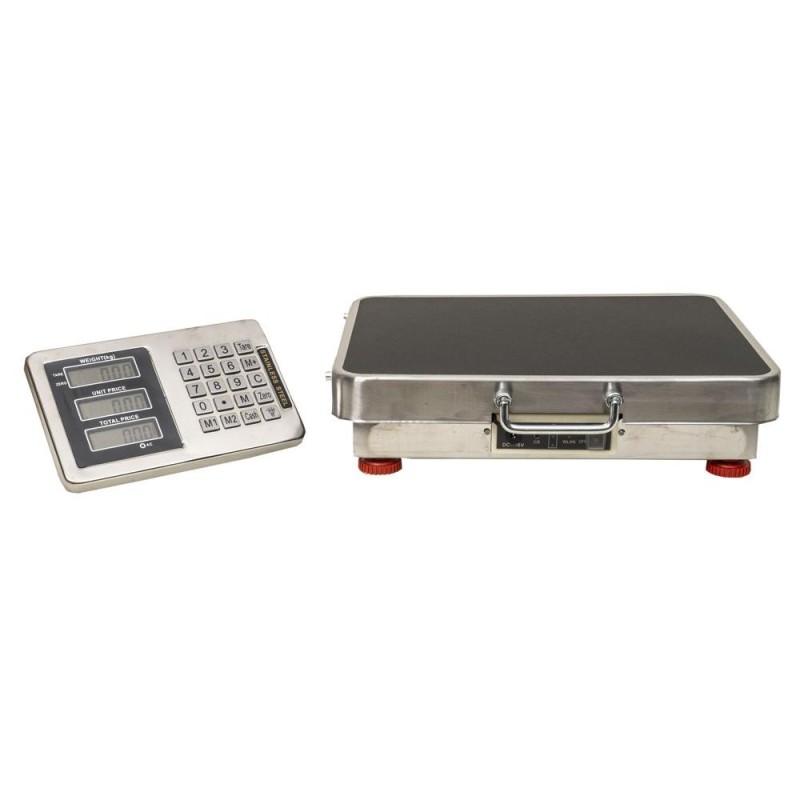 Cantar Electronic cu Platforma, fara Fir, 32 x 42 cm, Capacitate Maxima 150 kg, Inox