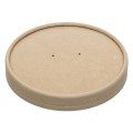 Capace Biodegradabile, Compostabile de Carton, PLA Kraft, Diametru 115 mm, 25 buc