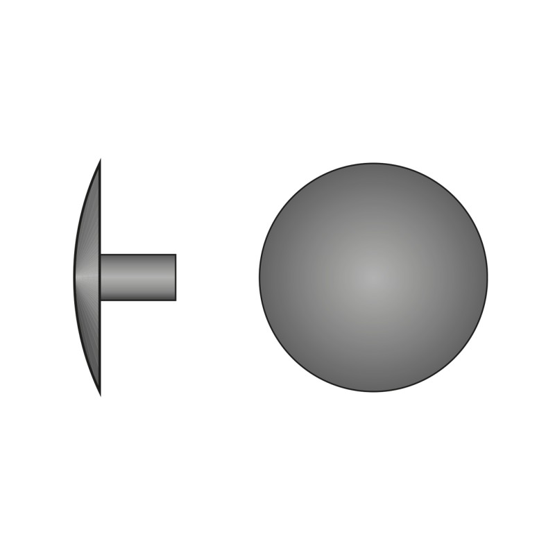 Capacele Plastic R12 Mm Picior Cilindric Plastic Colorat-Stejar Deschis